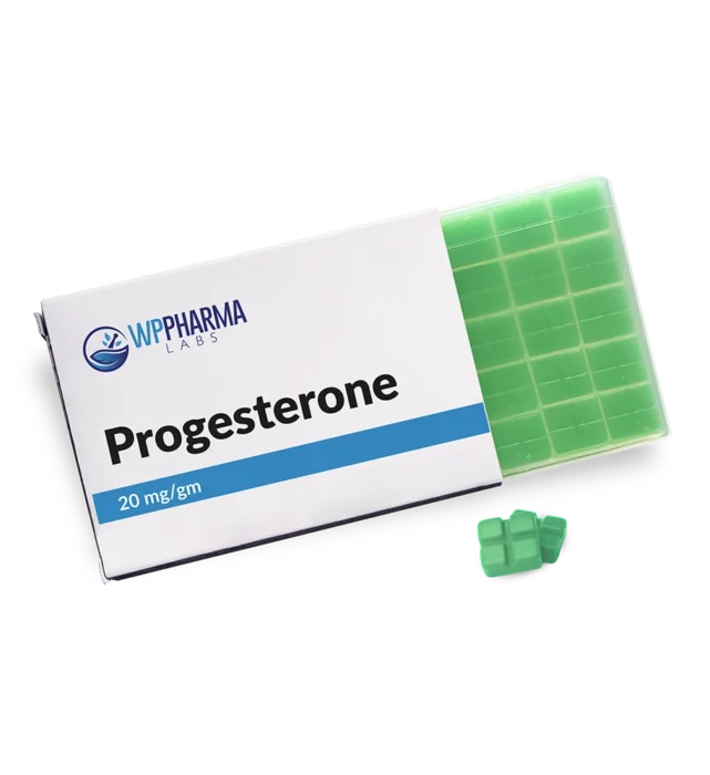Progesterone gel troche
