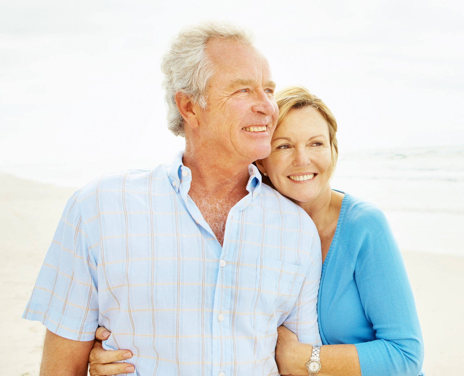 senior couple smiling